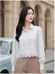 Áo Sơ Mi Cổ Đức Dài Tay Ren Gấu Unaa Fashion Thời Trang Công Sở Nữ Thanh Lịch Vải Mềm Mịn UNSM2507029
