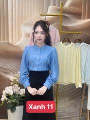 Sơ mi tơ cổ tàu kiểu cách UNSM2508011