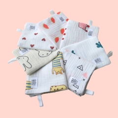 Set 5 khăn xô sữa cao cấp Baby BeeU , khăn sữa nhật chất cotton an toàn cho bé