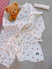 Set khăn đa năng vải xô 2 lớp cao cấp chính hãng Ôme + miếng lót đầu sơ sinh 8 lớp cho bé