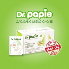 Gạc Rơ Lưỡi Dr Papie Chính Hãng Có Dịch Kháng Khuẩn Giúp Bảo Vệ Răng Miệng Bé