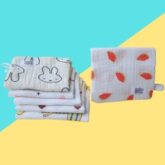 Set 5 khăn xô sữa cao cấp Baby BeeU , khăn sữa nhật chất cotton an toàn cho bé