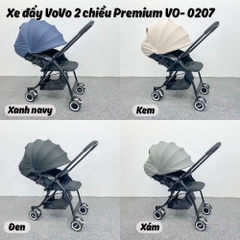 Xe Đẩy Cho Bé VOVO VO-0207 Có Mái Che Chống Tia UV, Điều Chỉnh Độ Ngã Lưng Linh Hoạt, Xe Đẩy Gấp Gọn Cho Bé