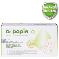 Gạc Rơ Lưỡi Dr Papie Chính Hãng Có Dịch Kháng Khuẩn Giúp Bảo Vệ Răng Miệng Bé