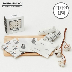 Khăn Sữa Hộp 10 Chiếc Mix Họa Tiết DONO&DONO Hàn Quốc Chất Liệu Cotton Tự Nhiên Cực Kỳ An Toàn Cho Bé