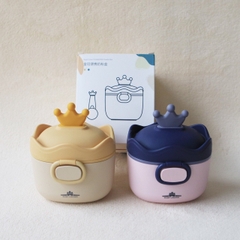 Hộp đựng sữa bột cho bé hình vương miện Baby Crown 230g | Hộp trữ sữa bột có chia ngăn an toàn, tiện lợi