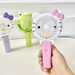 Quạt Cầm Tay Mini Tích Điện Cartoon Fan, Quạt Sạc USB Di Động Tiện Lợi - Hàng Chính Hãng Zimbababy