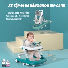 Xe tập đi cho bé 3in1 UMOO UM-02115 Hàng Chính Hãng, thiết kế bánh xe chống trượt an toàn cho bé mẫu mới 2022