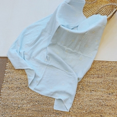 Set chăn thêu 4 lớp + gối chống bẹp đầu vải xô viền họa tiết mềm mại cao cấp chính hãng Ome