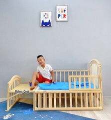 Nôi cũi gỗ đa năng cho bé 6in1 Baby Cosi - Tặng quà phụ kiện kèm theo | Cũi gỗ cho bé sơ sinh