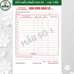 Hoá đơn bán lẻ 1 liên-Block 6 quyển-chọn mẫu in tên