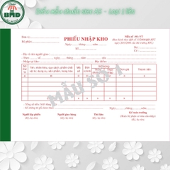 Phiếu Nhập Kho 1 liên-Block 6 quyển-chọn mẫu in tên