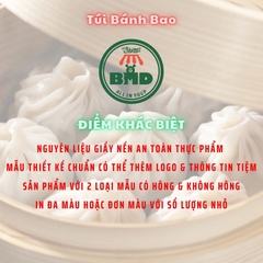 Túi bánh Bao-Khoai lắc 13.8x21cm (giấy nến thực phẩm) in logo nhiều màu-block 100 tờ nhanh cho sự kiện 
