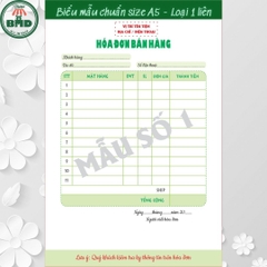 Hoá đơn bán hàng in màu 1 liên-Block 2 quyển-chọn mẫu in tên