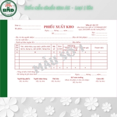Phiếu Xuất Kho 1 liên-Block 6 quyển-chọn mẫu in tên