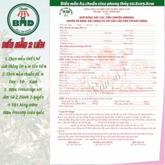 Hợp đồng Đặt Cọc Nhà Đất-Căn Hộ(2 liên)-Block 3 quyển-chọn mẫu in tên