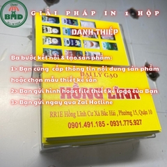 Danh thiếp chuẩn giấy mỹ thuật/láng phủ nhựa-in nhanh 1 hộp theo thiết kế/mẫu chọn
