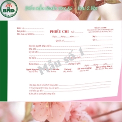 Phiếu chi 2 liên-Block 6 quyển-chọn mẫu in tên