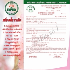 Hợp đồng cầm đồ 2 liên-Block 6 quyển-chọn mẫu in tên