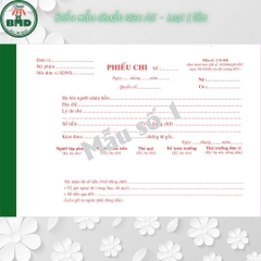 Phiếu chi 1 liên-Block 6 quyển-chọn mẫu in tên