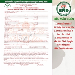 Hợp đồng Đặt Cọc Nhà Đất-Căn Hộ(1 liên)-Block 3 quyển-chọn mẫu in tên