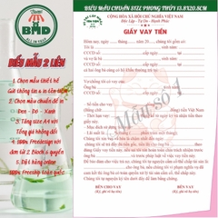 Giấy vay tiền 2 liên-Block 6 quyển-chọn mẫu in tên