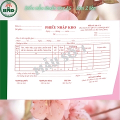Phiếu Nhập Kho 2 liên-Block 6 quyển-chọn mẫu in tên