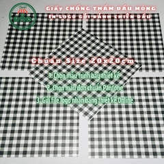 Giấy nến gói Bánh chiên dầu in logo mỏng 28-38gsm chuẩn size 20x20 cm - Block 100 (nhanh 8h) & 6000 tờ (công nghiệp 24h)