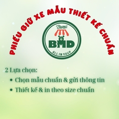 Phiếu giữ xe, Phiếu Bốc Thăm chọn mẫu in-Block 12 quyển