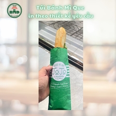 Túi bánh mì que 9x28cm (giấy nến thực phẩm) in logo nhiều màu-block 100 tờ nhanh cho sự kiện 
