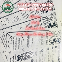 Giấy nến làm Menu in logo mỏng 28-38gsm chuẩn size 30x39 cm - Block 100 (nhanh 8h) & 2000 tờ (công nghiệp 24h)