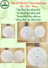 Giấy nến Lót Bánh cho Hấp-Nướng Vĩ/Lò-Chiên Không dầu (Size lớn 11-30 cm)-Không in/Có in logo