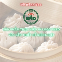 Túi bánh Bao-Khoai lắc 13.8x21cm (giấy nến thực phẩm) in logo nhiều màu-block 100 tờ nhanh cho sự kiện 