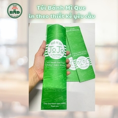 Túi bánh mì que 9x28cm (giấy nến thực phẩm) in logo nhiều màu-block 100 tờ nhanh cho sự kiện 
