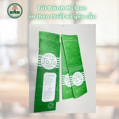 Túi bánh mì que 9x28cm (giấy nến thực phẩm) in logo nhiều màu-block 100 tờ nhanh cho sự kiện 