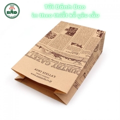Túi bánh Bao-Khoai lắc 13.8x21cm (giấy nến thực phẩm) in logo nhiều màu-block 100 tờ nhanh cho sự kiện 