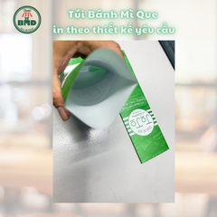 Túi bánh mì que 9x28cm (giấy nến thực phẩm) in logo nhiều màu-block 100 tờ nhanh cho sự kiện 