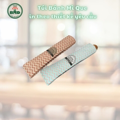 Túi bánh mì que 6x29x3cm(giấy nến thực phẩm) in logo nhiều màu-block 100 tờ nhanh cho sự kiện 