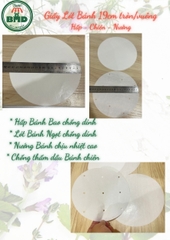Giấy nến Lót Bánh cho Hấp-Nướng Vĩ/Lò-Chiên Không dầu (Size lớn 11-30 cm)-Không in/Có in logo