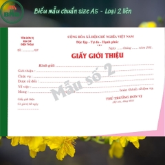 Giấy Giới Thiệu 2 liên-Block 6 quyển-chọn mẫu in tên