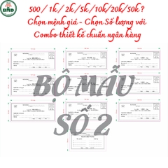Giấy niêm phong mệnh giá ngân hàng chọn mẫu & in tên hoặc in theo thiết kế- bloc 500/1k/2k/5k/10k/20k/50k