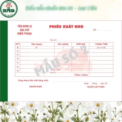 Phiếu Xuất Kho 1 liên-Block 6 quyển-chọn mẫu in tên