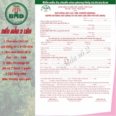 Hợp đồng Đặt Cọc Nhà Đất-Căn Hộ(2 liên)-Block 3 quyển-chọn mẫu in tên