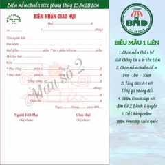 Biên lai giao hụi 1 liên-Block 6 quyển-chọn mẫu in tên
