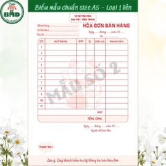 Hoá đơn bán hàng 1 liên-Block 6 quyển-chọn mẫu in tên