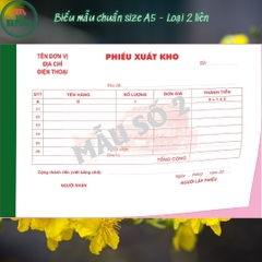 Phiếu Xuất Kho 2 liên-Block 6 quyển-chọn mẫu in tên