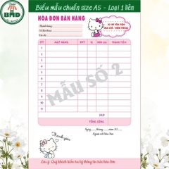 Hoá đơn bán hàng in màu 1 liên-Block 2 quyển-chọn mẫu in tên