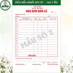 Hoá đơn bán lẻ 1 liên-Block 6 quyển-chọn mẫu in tên