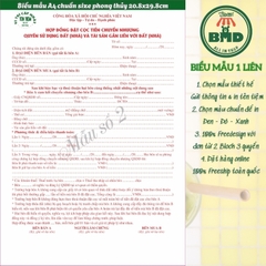 Hợp đồng Đặt Cọc Nhà Đất-Căn Hộ(1 liên)-Block 3 quyển-chọn mẫu in tên