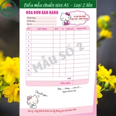 Hoá đơn bán hàng in màu 2 liên-Block 2 quyển-chọn mẫu in tên